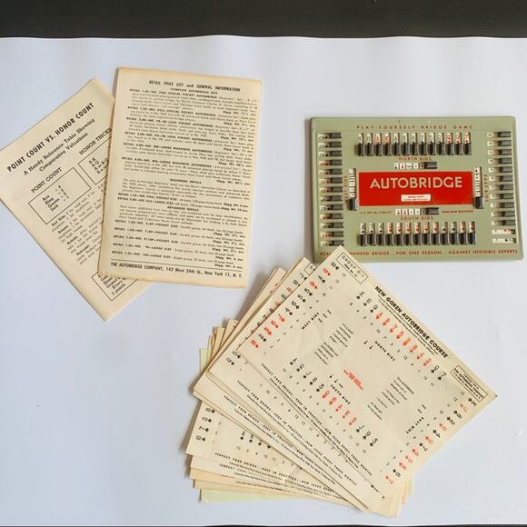 1951 Goren Autobridge Play Yourself  Bridge Playing Board - Picture 5 of 14